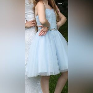 Jovani girls light pale blue dress